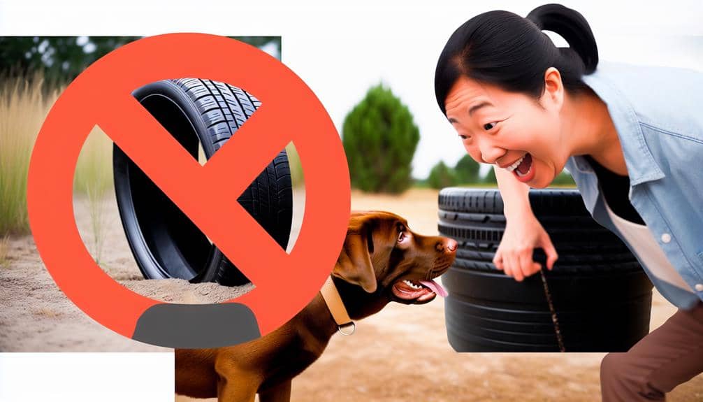 preventing dogs from tire marking