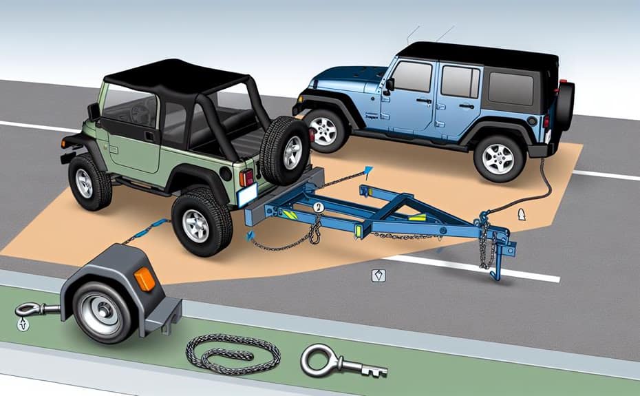 towing a jeep wrangler