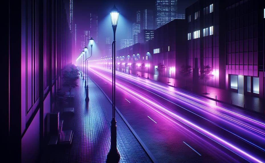 purple street lights explained