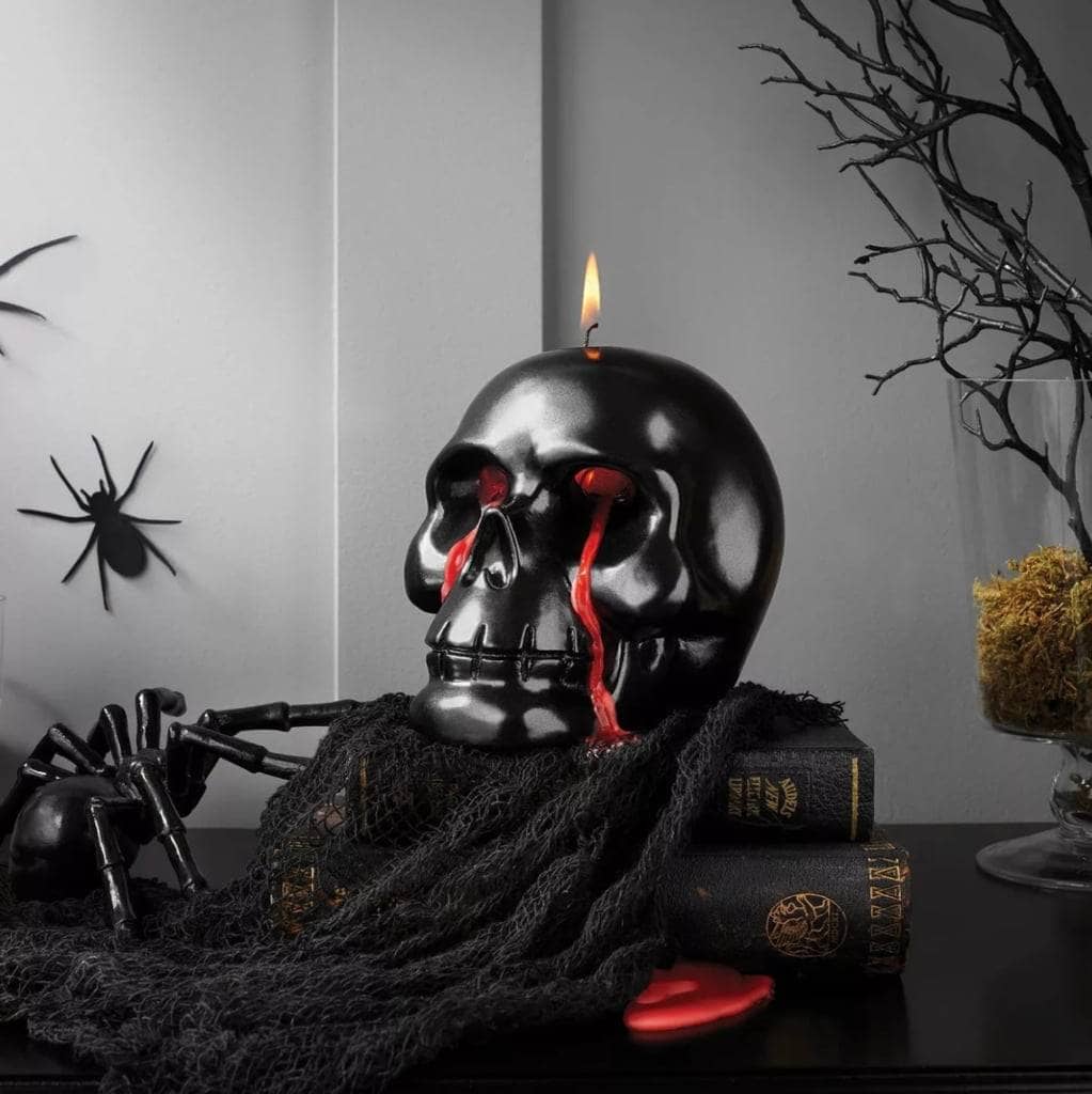 Skull Candle That Bleeds When Lit 